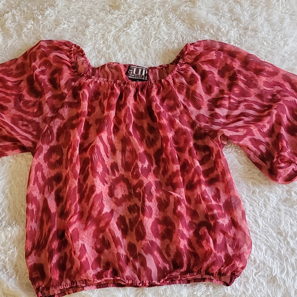Sheer printed top